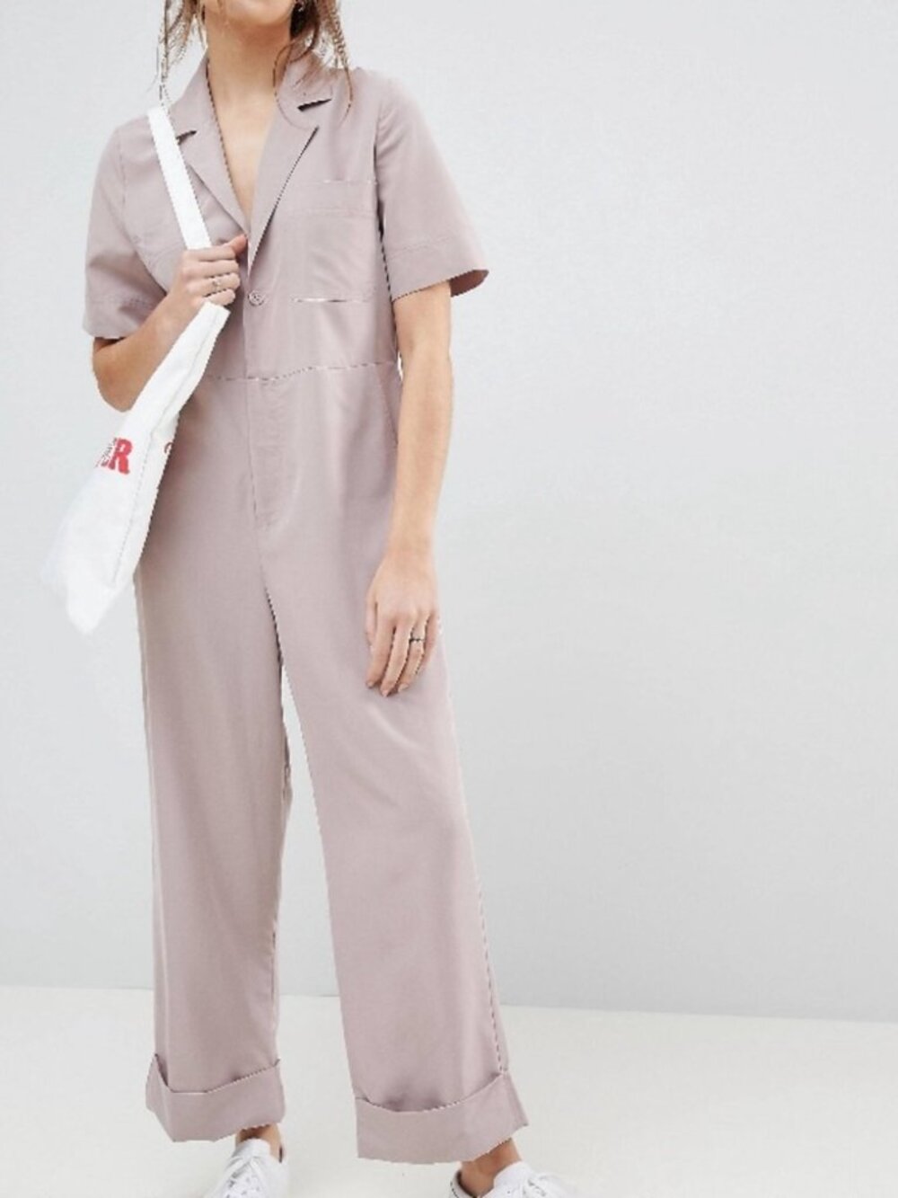 ASOS Short Sleeve Utility Jumpsuit, Size 6